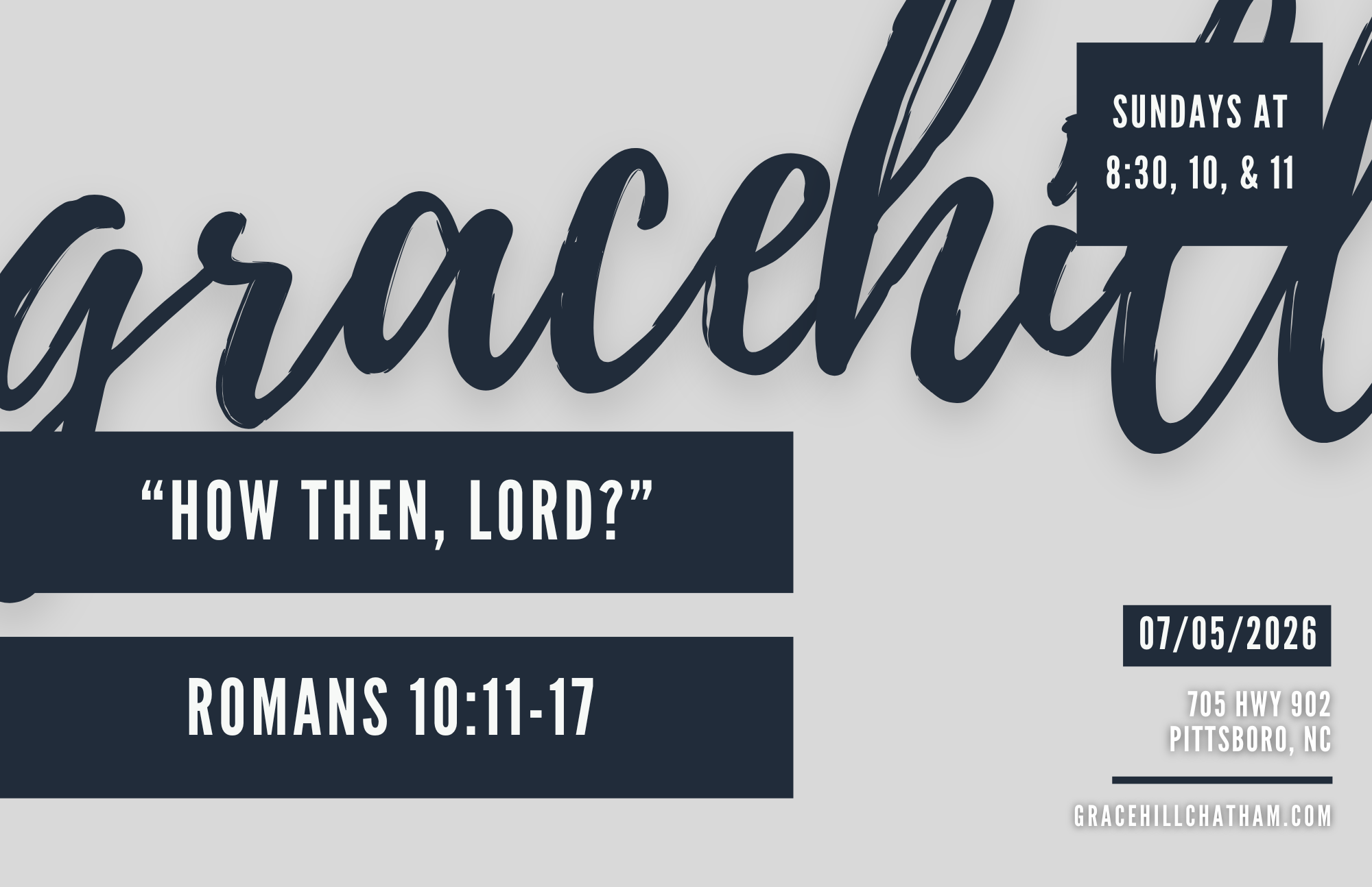 How then, Lord?